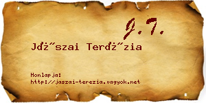 Jászai Terézia névjegykártya