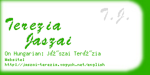 terezia jaszai business card